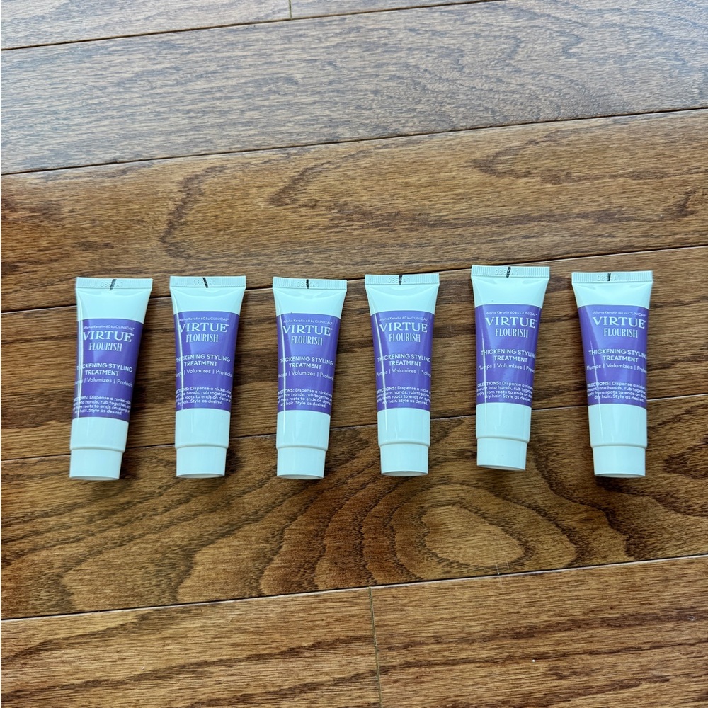 6x Virtue Flourish Thickening Styling Treament Travel Sizes 0.5oz each